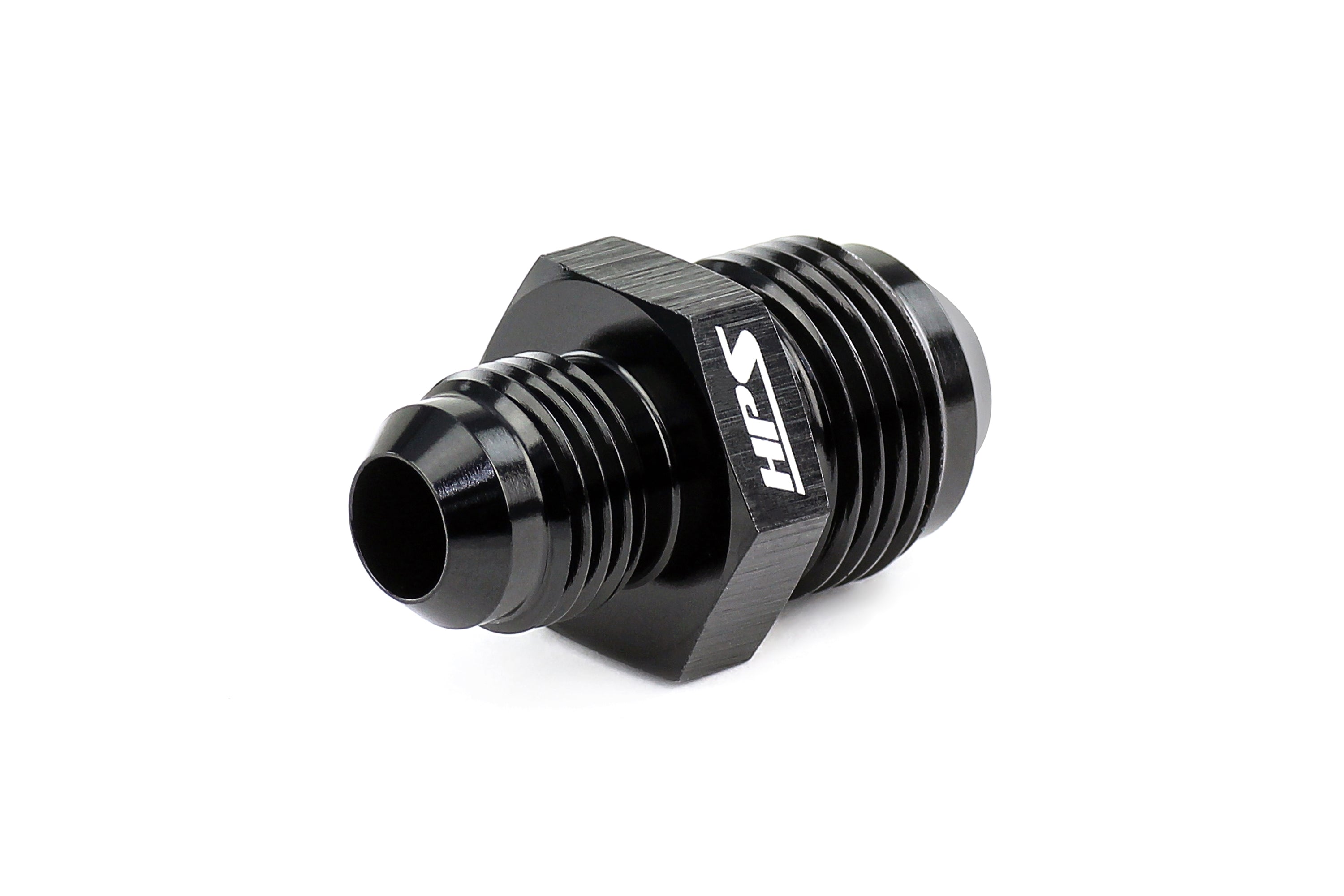 HPS Performance -12 AN to -8 AN Male To Male Reducer Union Coupler Adapter, Aluminum, Black