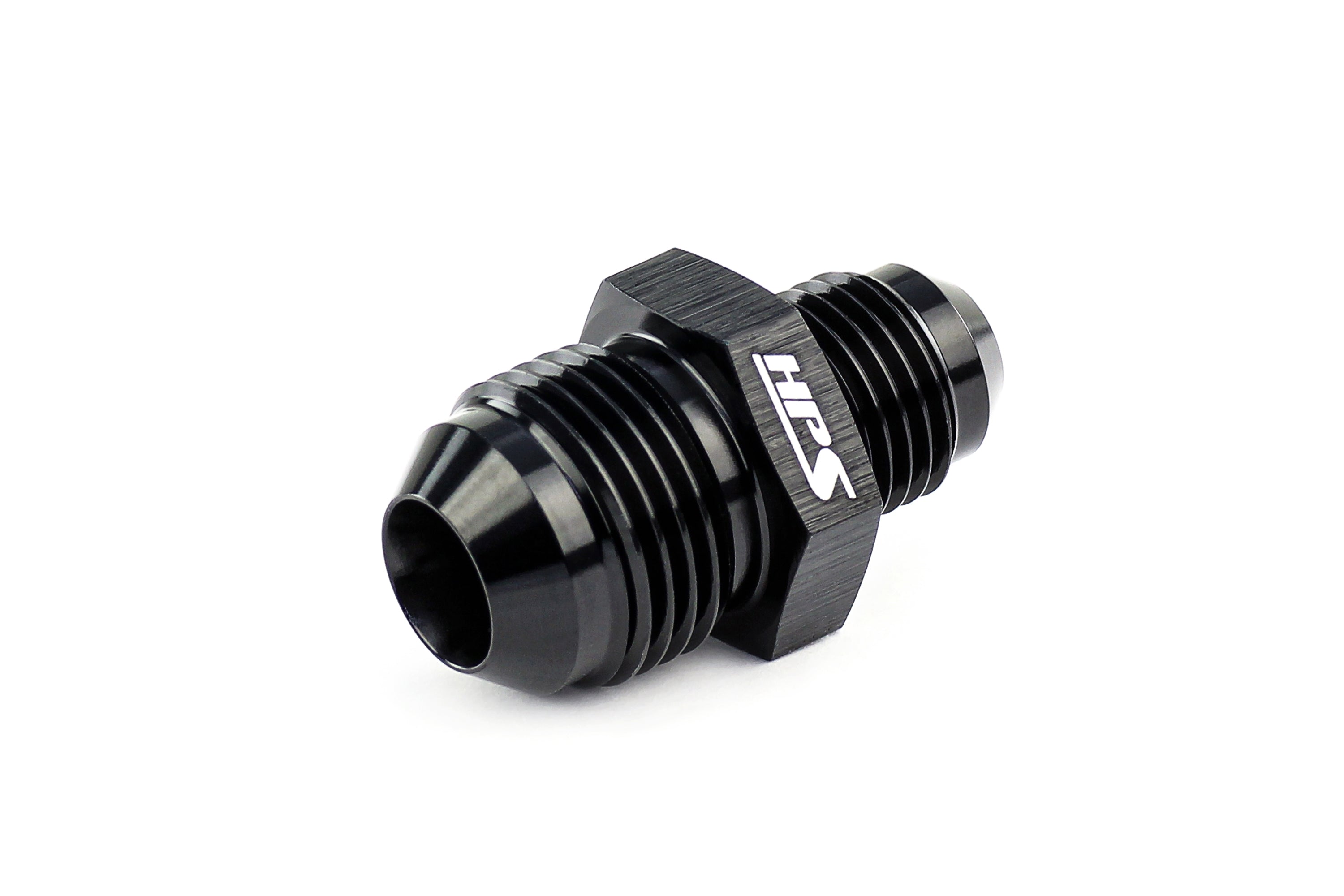 HPS Performance -12 AN to -6 AN Male To Male Reducer Union Coupler Adapter, Aluminum, Black