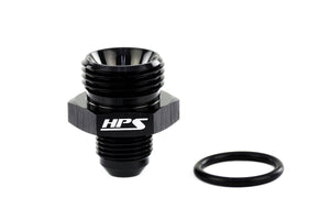 HPS Performance -3 AN Male to -6 O-ring Boss ORB Port Thread Male Adapter Aluminum Black