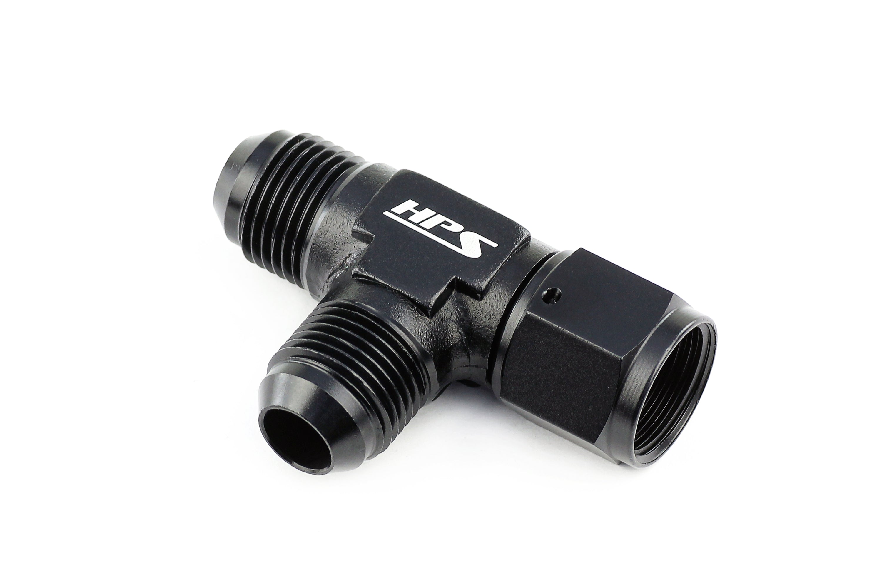 HPS Performance -3 AN Aluminum Tee Adapter with Female on Run AN9261-3