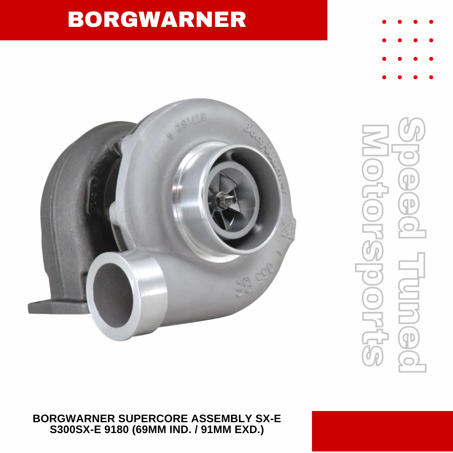BorgWarner SuperCore Assembly SX-E S300SX-E 9180 (69mm Ind. / 91mm Exd.)