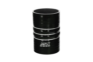 HPS 4 inch ID 6.5 inch Long Ultra High Temp 4-ply Reinforced Silicone CAC Coupler Hose Hot Side Black