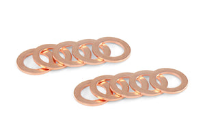 Replacement Copper Washer for HPS Stainless Steel Magnetic Oil Drain Plug Bolt M12 x 1.25 - 10pcs Pack