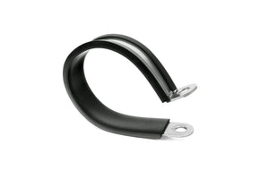 HPS 1-5/8 inch 41mm ID Stainless Steel Cushion Loop Clamp for Tube Wire and Hose Black Rubber EPDM