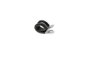 HPS 3/16 inch 5mm ID Stainless Steel Cushion Loop Clamp for Tube Wire and Hose Black Rubber EPDM