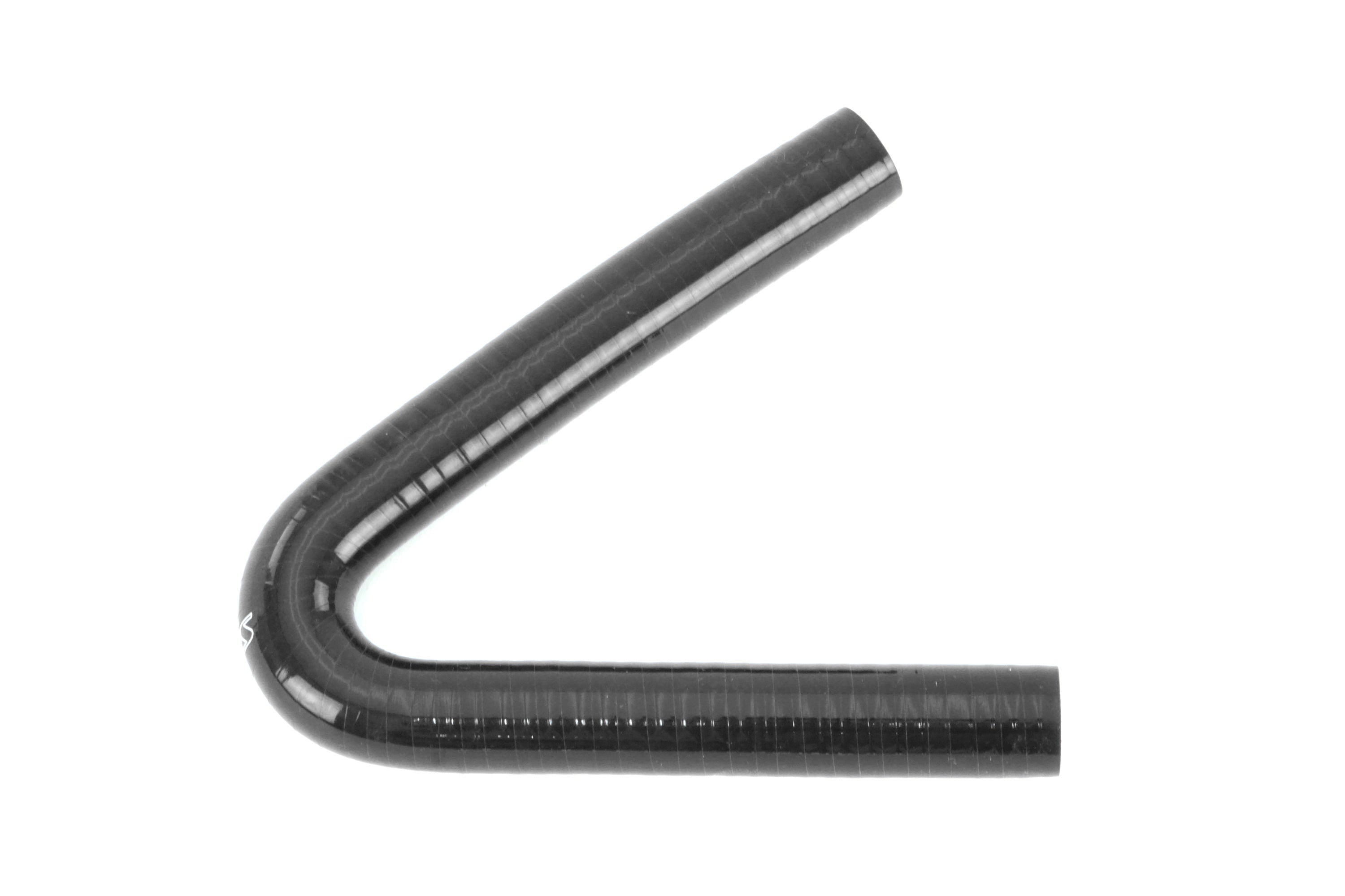 HPS 1-1/2 inch 38mm Silicone 135 Degree Elbow Coupler Hose High Temp 4-ply Reinforced Black