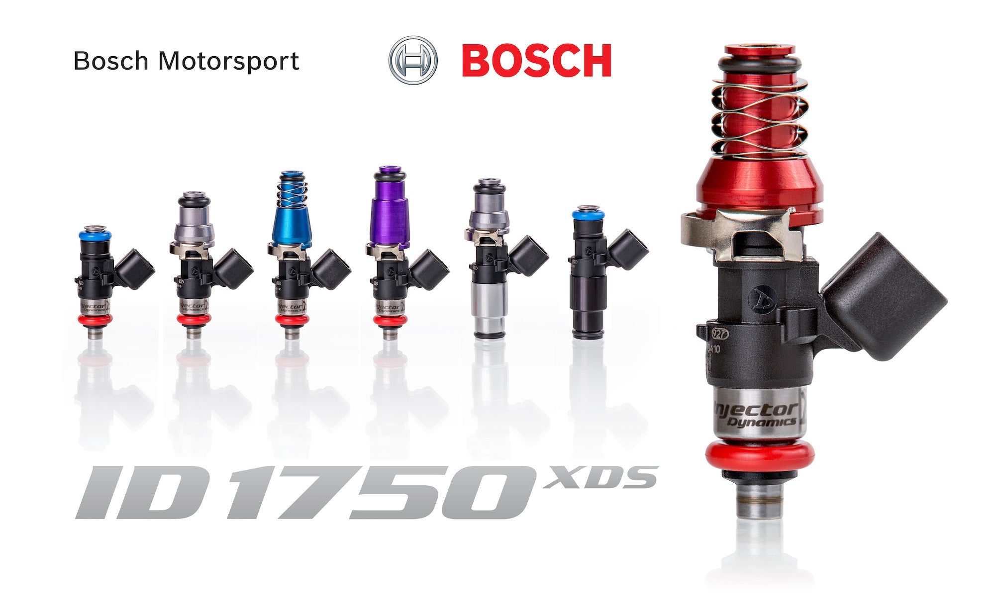 Injector Dynamics 1750-XDS - Dodge 300C SRT-8 6.4L 14mm (Black) BOTTOM Adaptor - Set of 8