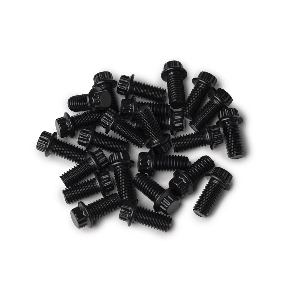 Method Lip Bolt - 12 Point - Black - 3/8-16 x 0.59 - Kit