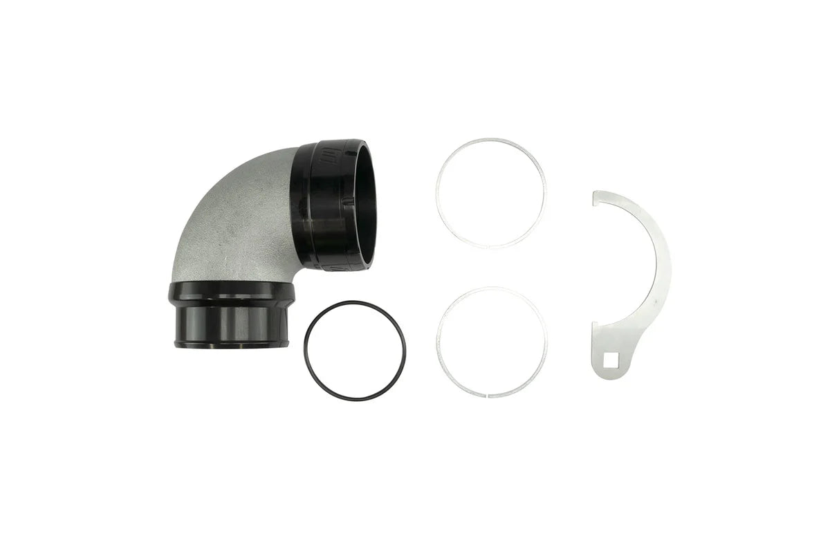 Turbosmart Turbo Adapter Compressor Outlet 2.50in to 90 Elbow Hose Barb 2.50in