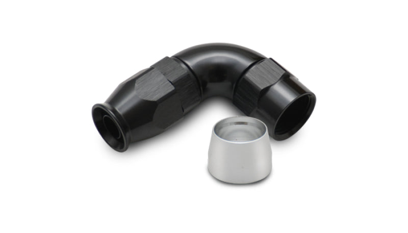 Vibrant Performance - 28904 - 90 Degree High Flow Hose End Fitting for PTFE Lined Hose, -4AN