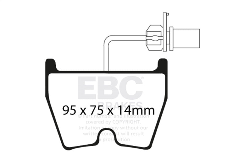 EBC 06-09 Audi RS4 4.2 (Cast Iron Rotors) Redstuff Front Brake Pads