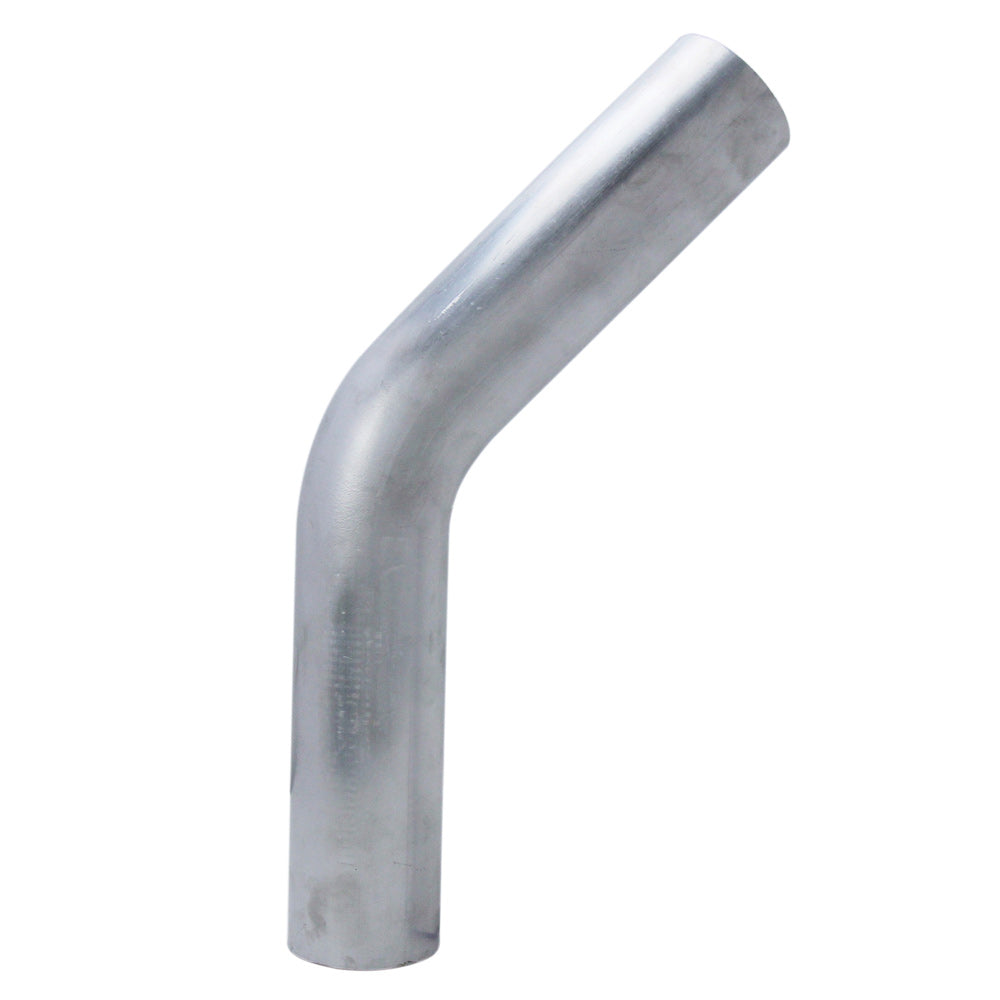 HPS 2 inch OD 45 Degree Bend 6061 Aluminum Elbow 16 Gauge w/ 2 inch CLR