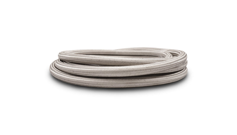Vibrant SS Braided Flex Hose with PTFE Liner -8 AN (5 foot roll)