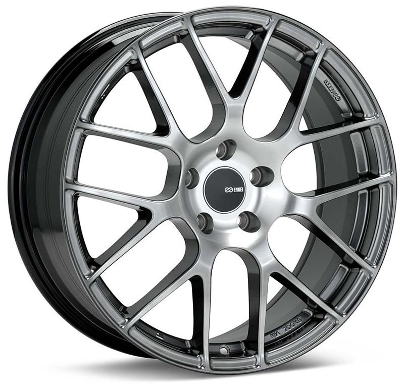 Enkei Raijin 18x8.5 38mm Offset 5x114.3 Bolt Pattern 72.6 Bore Diameter Hyper Silver Wheel