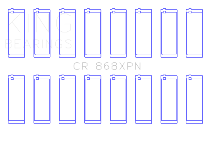 King Engine Bearings Ford Prod V8 4.6L/5.4L (Size 0.026) Performance Rod Bearing Set - Size +0.026mm