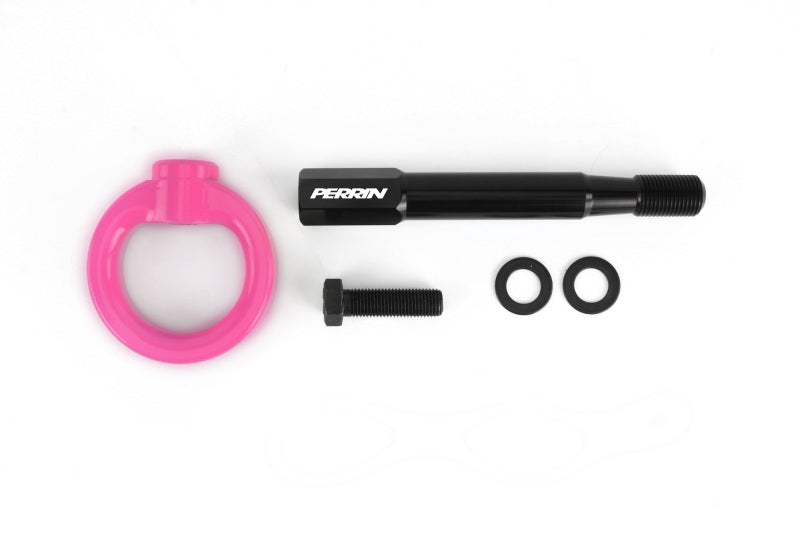 Perrin 2022 Subaru WRX / 18-21 Crosstrek Tow Hook Kit (Rear) - Hyper Pink