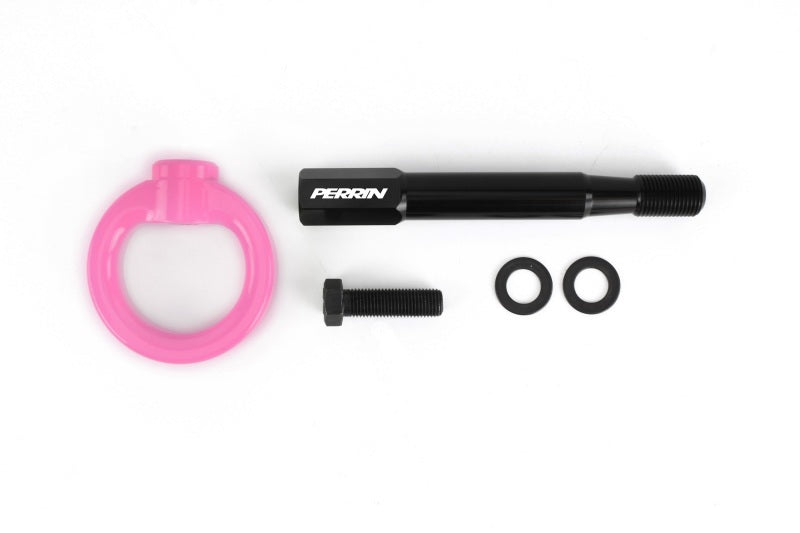 PERRIN 18-21 Subaru WRX & STI / 13-25 BRZ / 17-20 Toyota 86 Tow Hook Kit (Front) - Hyper Pink