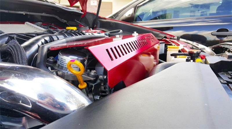Torque Solution Engine Pulley Cover 2015+ Subaru WRX/2014+ Forester XT - Red