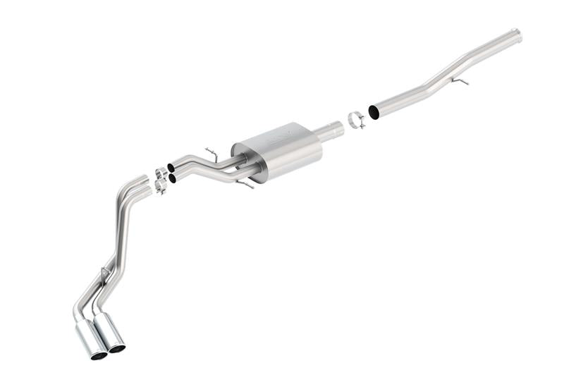 Borla 14 Silv/Sierra 1500 EC Std/CC Short 143.5in WB S-Type Dual Rolled Side Exit Cat-Back Exhaust