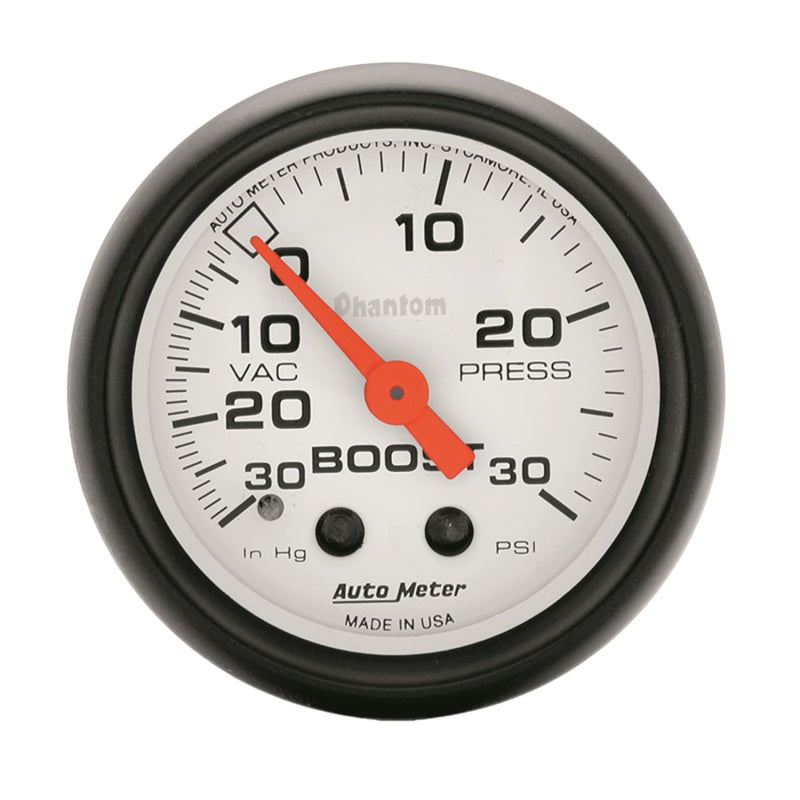 Autometer Phantom 52mm 30 PSI Mechanical Boost Gauge