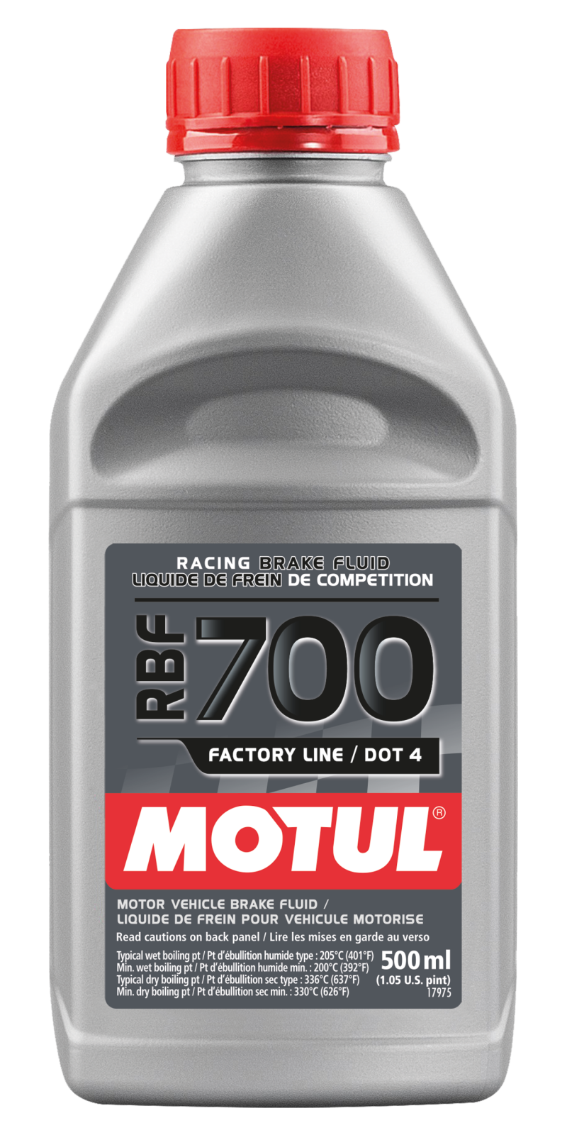 Motul 1/2L Brake Fluid RBF 700 - Racing DOT 4 - Case of 12