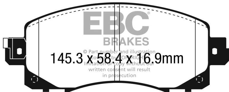 EBC 2018+ Subaru Crosstrek Yellowstuff Front Brake Pads