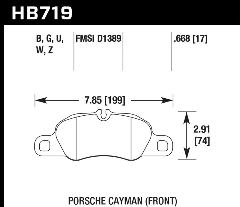 Hawk 2013-2016 Porsche 911 Series Performance Ceramic Front Brake Pads (Does not fit S models)