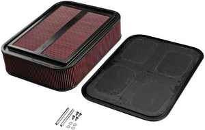 K&N Custom Racing Assembly Carbon Fiber 4in Air Box w/ Base and Hardware - Large