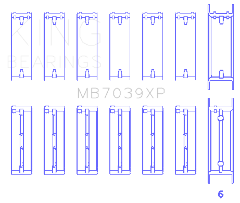 King Engine Bearings BMW M20/M50 2.0L/2.5L/2.7L Performance Main Bearing Set - Size STDX