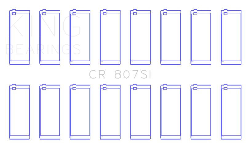 King Engine Bearings Chevy LS1/LS6/LS3 Silicone Bi-Metal Alum Rod Bearing Set - Size STD