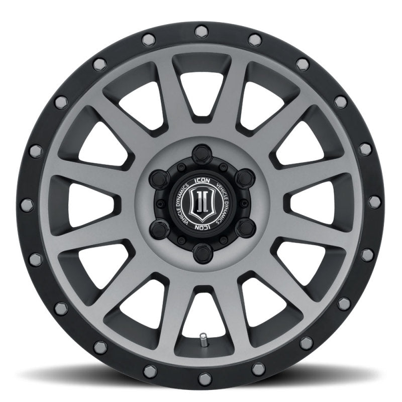 ICON Compression 18x9 6x5.5 0mm Offset 5in BS Titanium Wheel