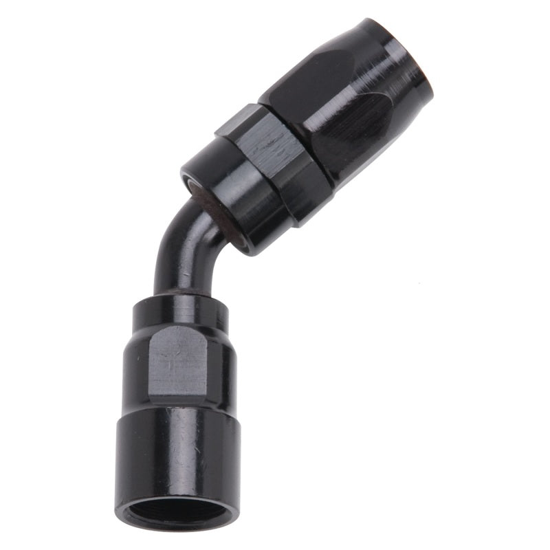 Russell Performance -8 AN Black 45 Degree Full Flow Hose End