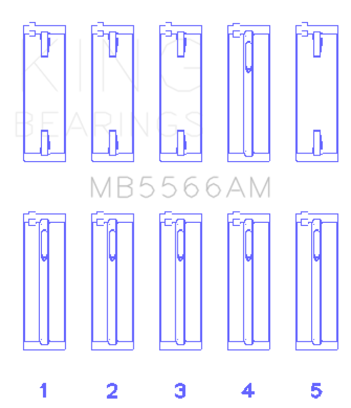 King Engine Bearings Audi A4 1.8L AEB (Size STD) Main Bearing Set