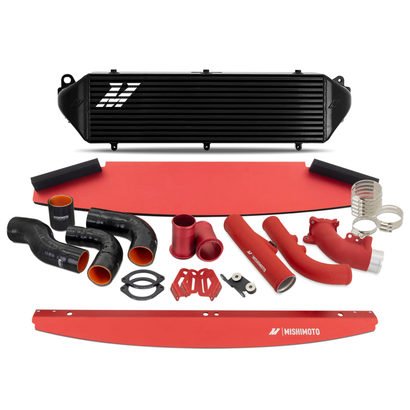 Mishimoto 2023+ Toyota GR Corolla Intercooler & Pipe Kit - Black Cooler - Red Pipes