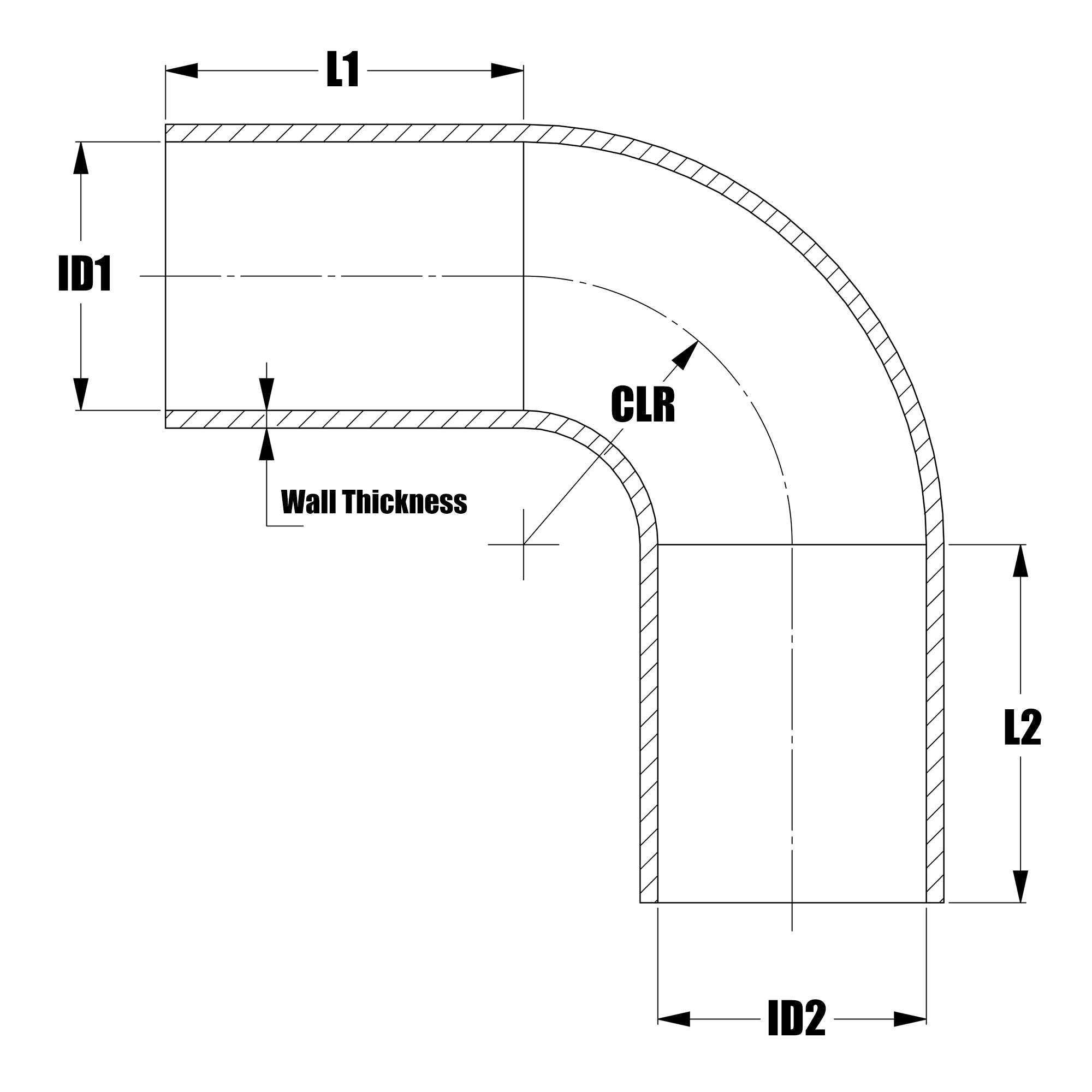HPS 1/4" ID High Temp 4-ply Reinforced Silicone 90 Degree Elbow Coupler Hose Blue (6.5mm ID)