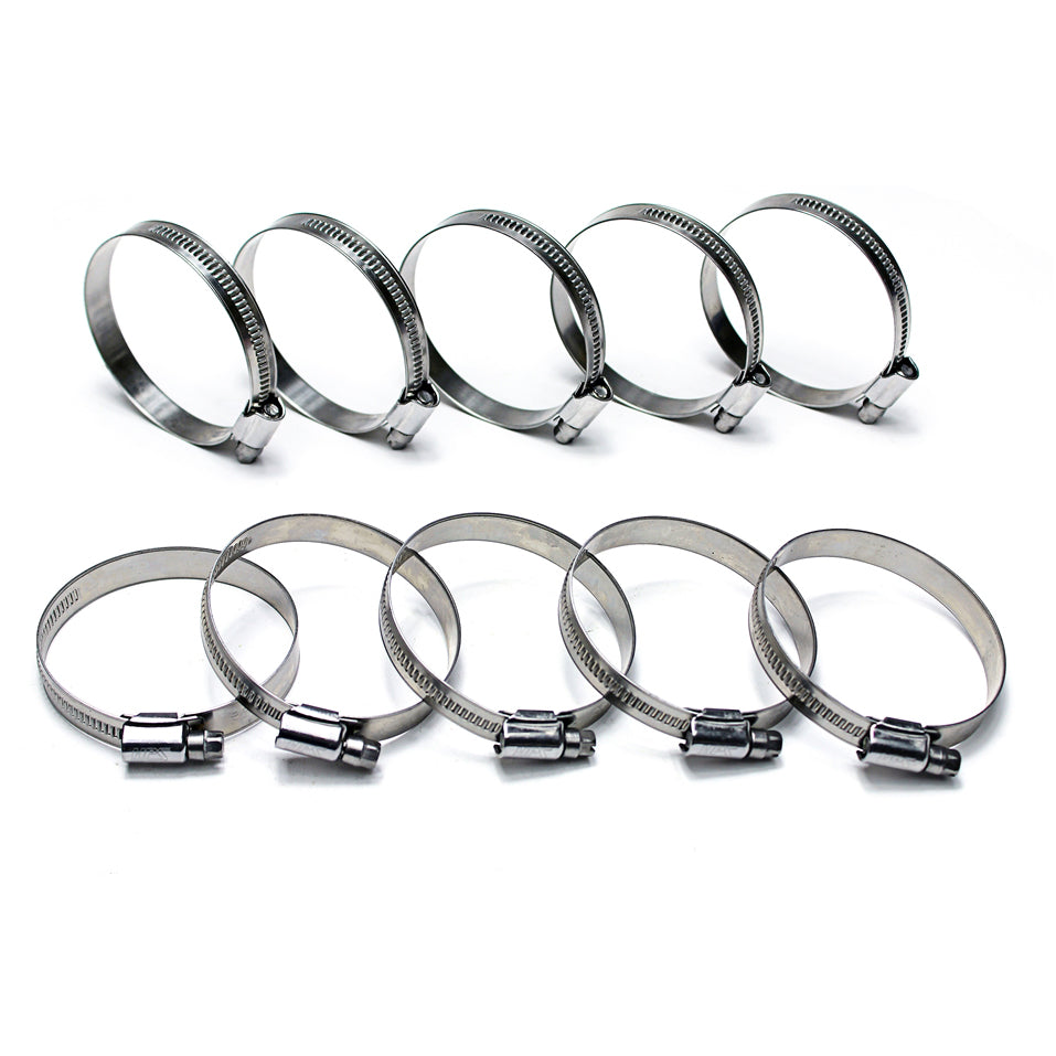 HPS Stainless Steel Embossed Hose Clamps Size 6 10pcs Pack 1/2 inch - 13/16 inch 13mm-20mm