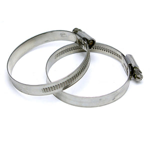 HPS Stainless Steel Embossed Hose Clamps Size 48 2pcs Pack 2-3/4 inch - 3-1/2 inch 70mm-90mm