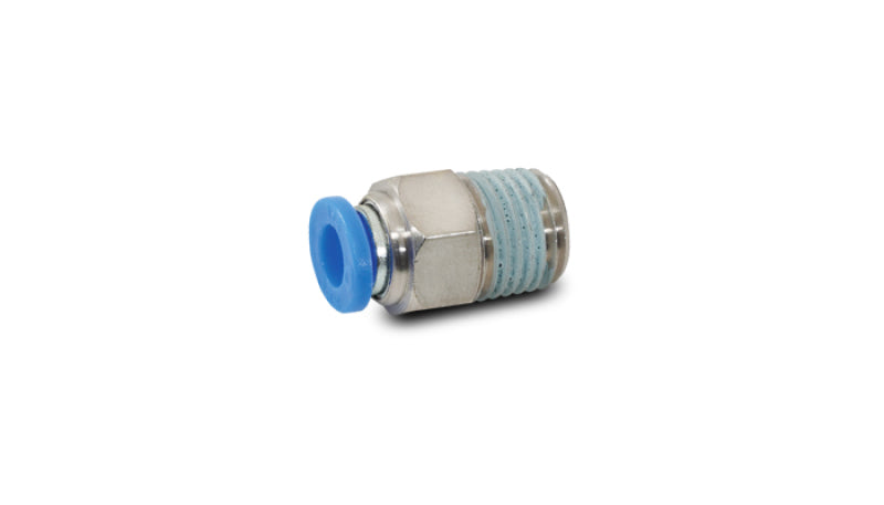 Vibrant Male Straight Pneumatic Vacuum Fitting (1/4in NPT Thread) - for 1/4in (6mm) OD tubing