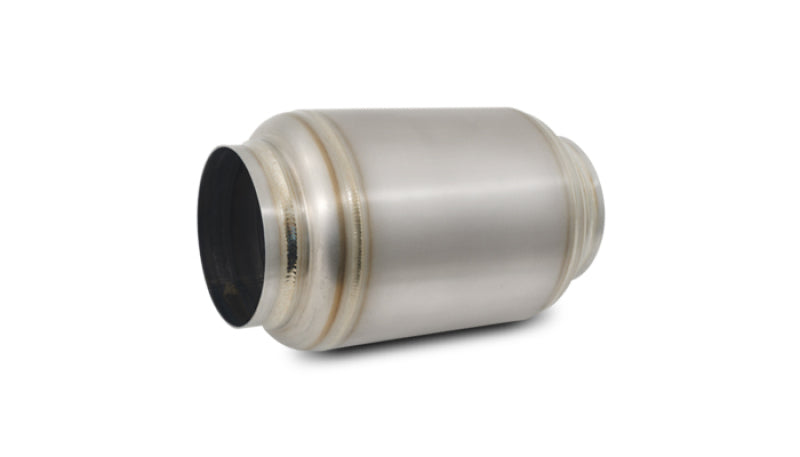 Vibrant Titanium Muffler w/Natural Tip 4in. Inlet / 4in. Outlet / 5.875in Dia