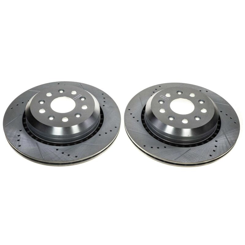 Power Stop 20-21 Jeep Gladiator Rear Evolution Drilled & Slotted Rotor - Pair