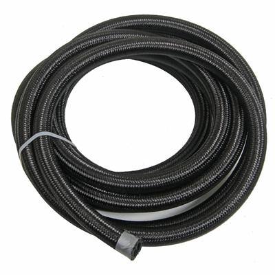 Vibrant Performance - 18968 - 8AN - 10ft Roll of Black Nylon Braided Flex Hose with PTFE Liner