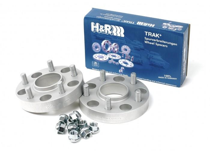 H&R Trak+ 3mm DR Spacer Bolt Pattern 5/112 Center Bore 66.5mm Bolt Thread 14x1.25 - Black