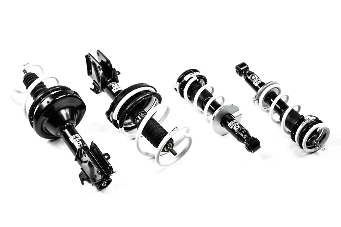 HKS Hipermax R Full Coilover Kit (part number HKS80310-AT002) for the 1993-1998 Toyota Supra (JZA80 chassis), showing the complete front and rear suspension components.
