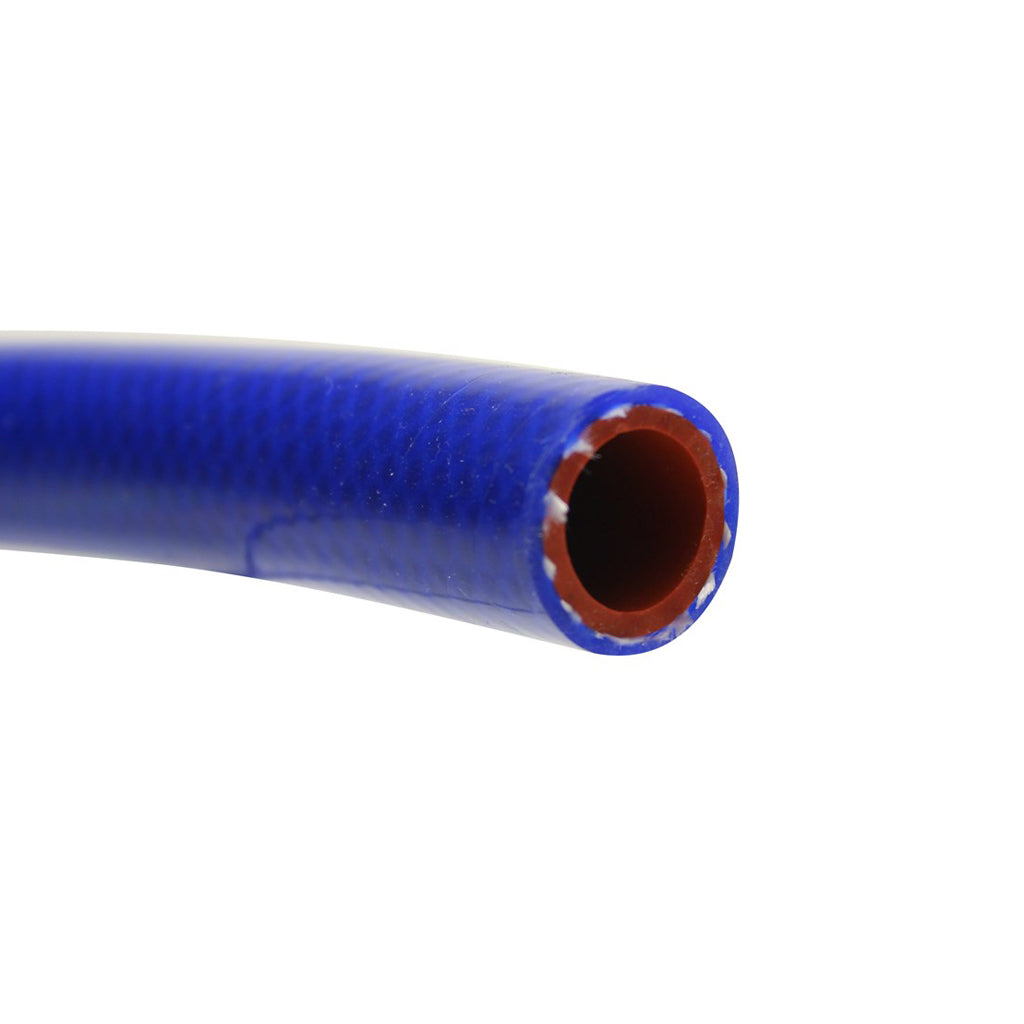 HPS 5/16" 8mm ID blue high temp reinforced silicone heater hose tubing, 10 feet roll, Max Temperature Rating: 350F, Bend Radius: 1-1/4"