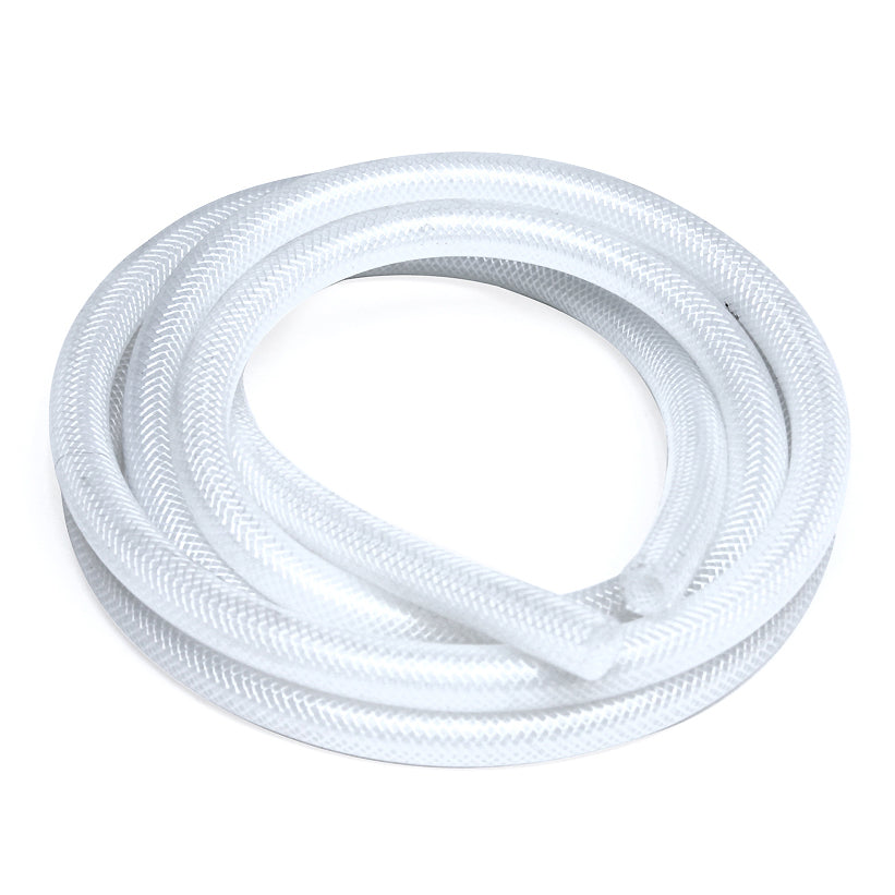 HPS 1/8 inch ID Clear high temp reinforced silicone heater hose tubing 10 feet roll Max Temperature Rating: 350F Bend Radius: 1/2 inch