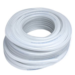HPS 1/8 inch ID Clear high temp reinforced silicone heater hose tubing 100 feet roll Max Temperature Rating: 350F Bend Radius: 1/2 inch