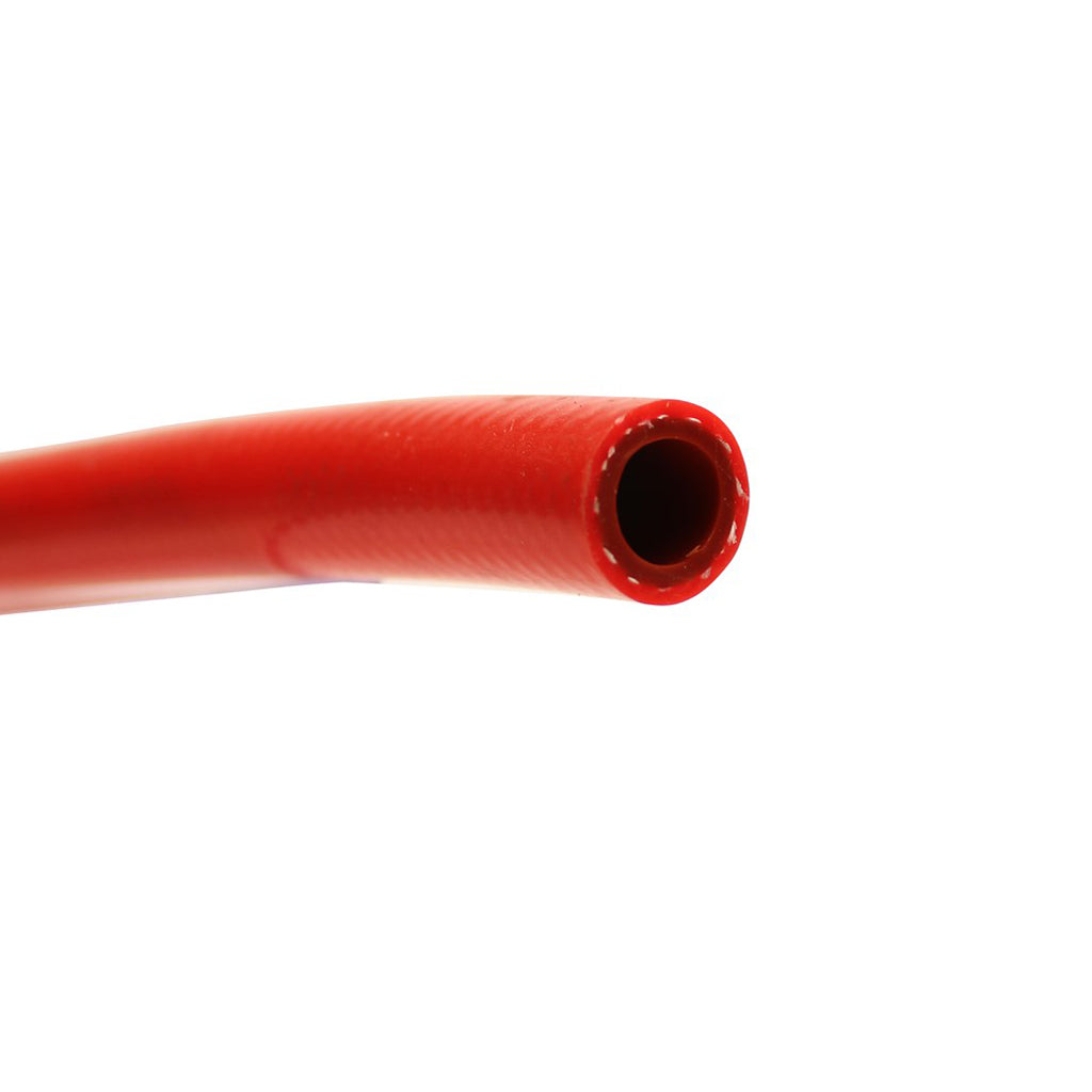 HPS 5/32" ID Red high temp reinforced silicone heater hose tubing, 100 feet roll, Max Temperature Rating: 350F, Bend Radius: 3/4"