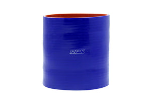HPS 5 inch ID 9 inch Long High Temp 4-ply Reinforced Silicone Straight Coupler Hose Blue 127mm ID 229mm Length