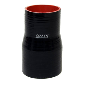 HPS 1.75 inch - 2.5 inch ID 4 inch Long High Temp 4-ply Reinforced Silicone Reducer Coupler Hose Black 45mm - 63mm ID 102mm Length
