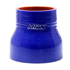 HPS 1.75 inch - 2.5 inch ID 3 inch Long High Temp 4-ply Reinforced Silicone Reducer Coupler Hose Blue 45mm - 63mm ID 76mm Length